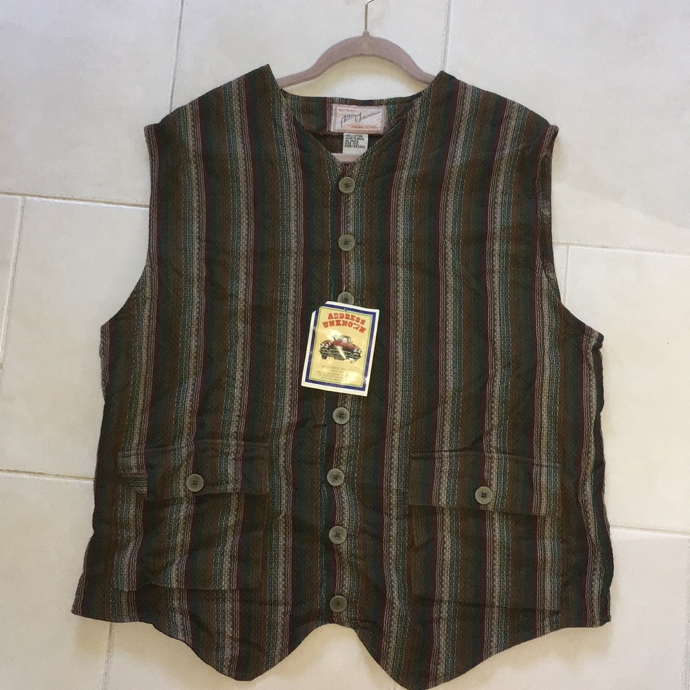 VINTAGE Address Unknown Vest with original tags